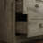 Vintage Oak Finish Glass Storage Cabinet With Adjustable Shelves And Drawers