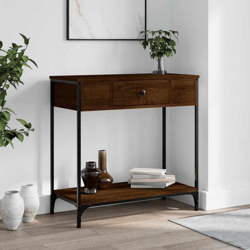 Console Table, Sonoma Oak, 75cm H x 75cm W x 34.5cm D