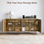 Wilber 63.4" Sideboard Buffet Cabinet with Fluted Decorative Doors, Modern Console Table-691626039