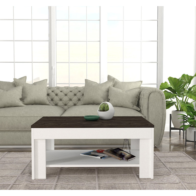 Table basse à 4 pieds avec rangement