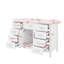Meuble-lavabo de 48 pouces avec lavabo intégré de style lavabo simple avec 2 portes, 8 tiroirs et fonction de fermeture silencieuse