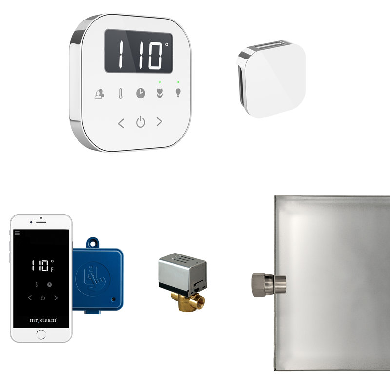 Steam Generator Control, White/Polished Chrome
