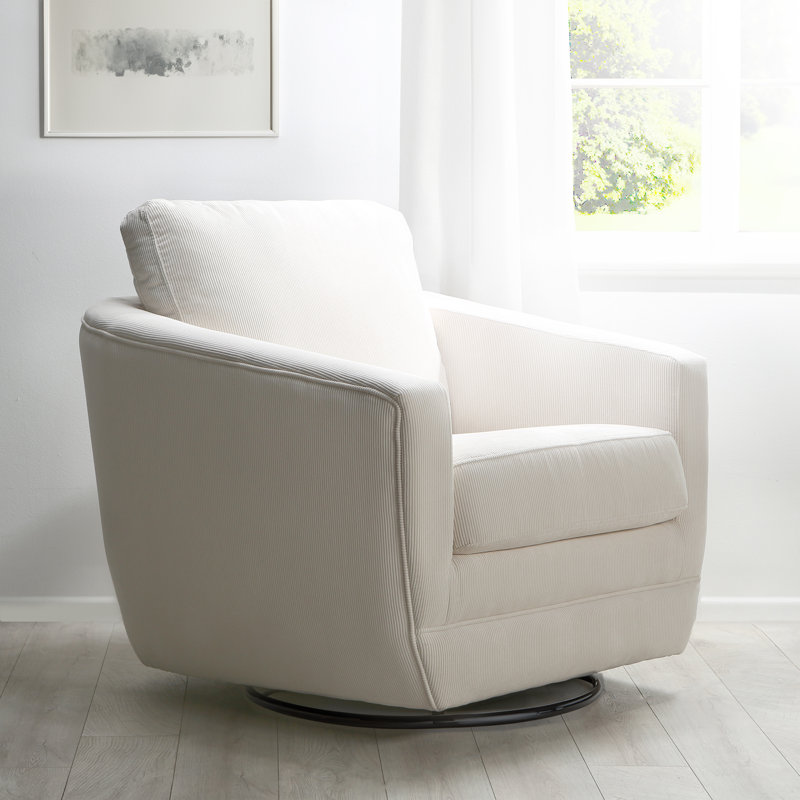 Fauteuil oscillant pivotant Gogh, Velours vieux rose