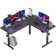 Monike 63" L Shaped Gaming Desk with Power Outlet, Height Adjustable Standing Desk