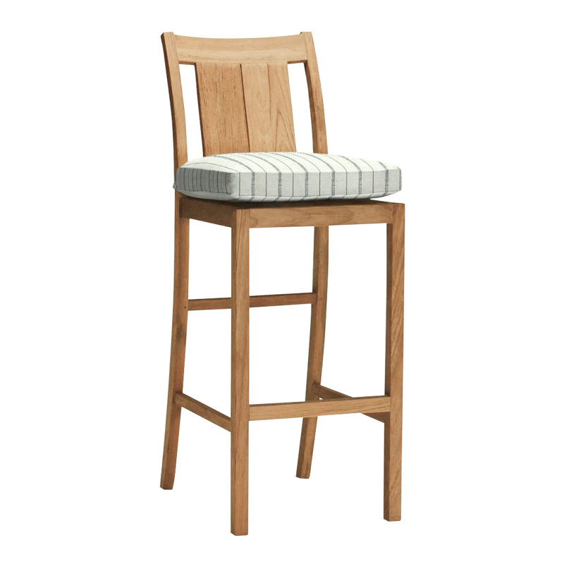 Tabouret de comptoir 24 po Croquet, Welt, Teck naturel, Fossile de Vérone