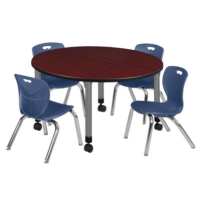 Kee Mobile 36" L Round Education Activity Table and Chair Set