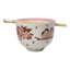 Twin Sparrows Cherry Blossom Ceramic Donburi Ramen Bowl With Chopsticks Set
