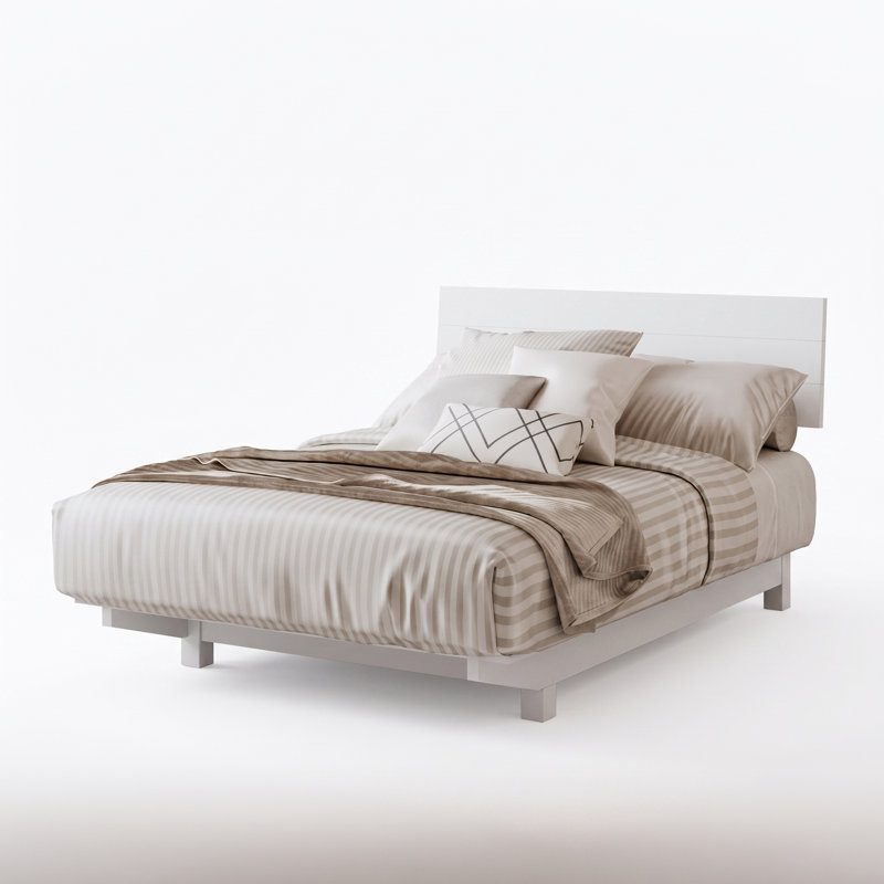 Cadre de lit Ellyson, 85" x 85", Blanc