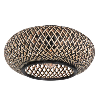 Ludvik Rattan Flush Ceiling Lights