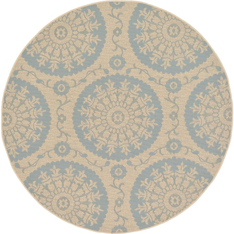 Tapis d'extérieur de couleur véranda Misty, Rond 6 pi
