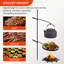 Swivel Campfire Grill With Height Adjustable Grill Grate And Hanger Rod