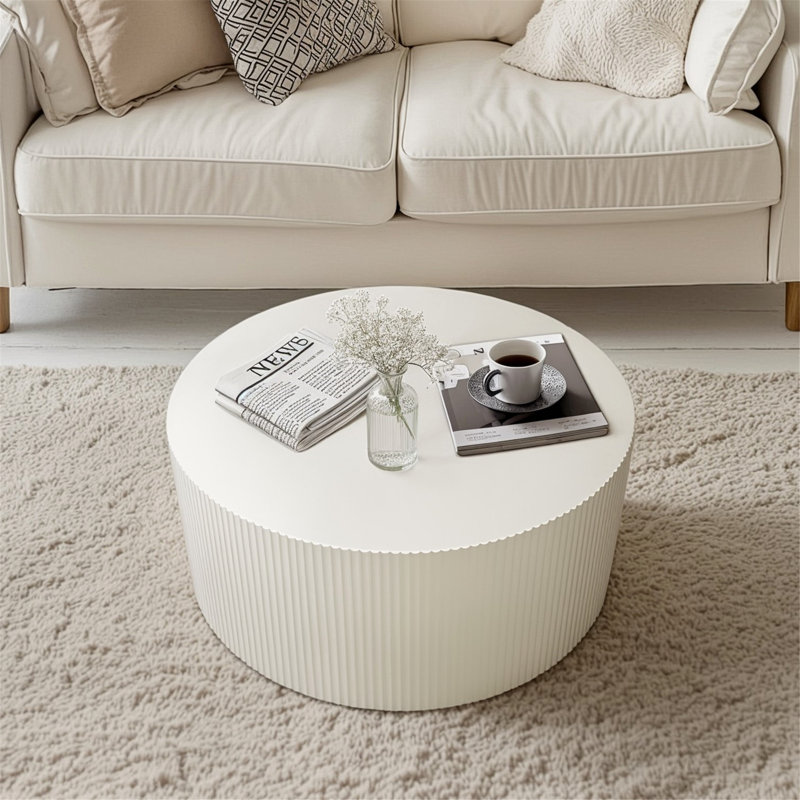 Table basse ronde Wave Wave, Beige