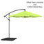 Parasol extérieur en porte-à-faux décalé 10 pi avec base remplissable 220 lb pour manivelle pour terrasse, cour ou piscine Pure Garden (vert lime)-1865087090