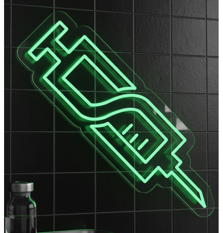  | Enseigne néon néon | Fabriqué avec un tube néon flexible durable qui émet une lumière verte brillante et uniforme pendant plus de 50 000 heures sans décoloration ni scintillement | 22 x 21 | Vert