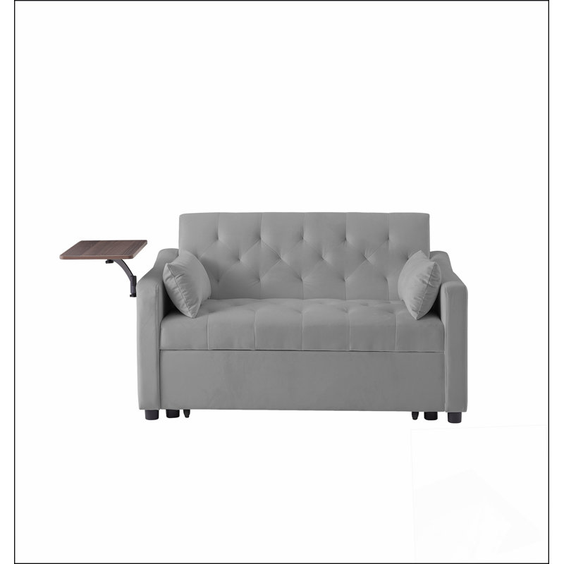 VELVET SOFA BED, Gray
