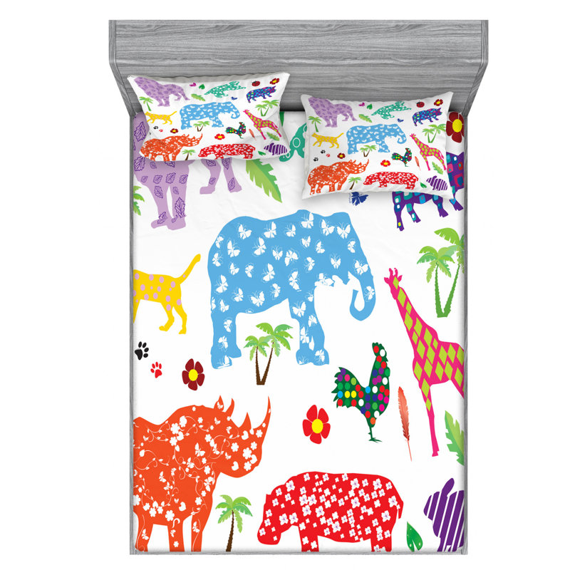 Microfiber Sheet Set, Queen Sheet Set with Fitted Sheet