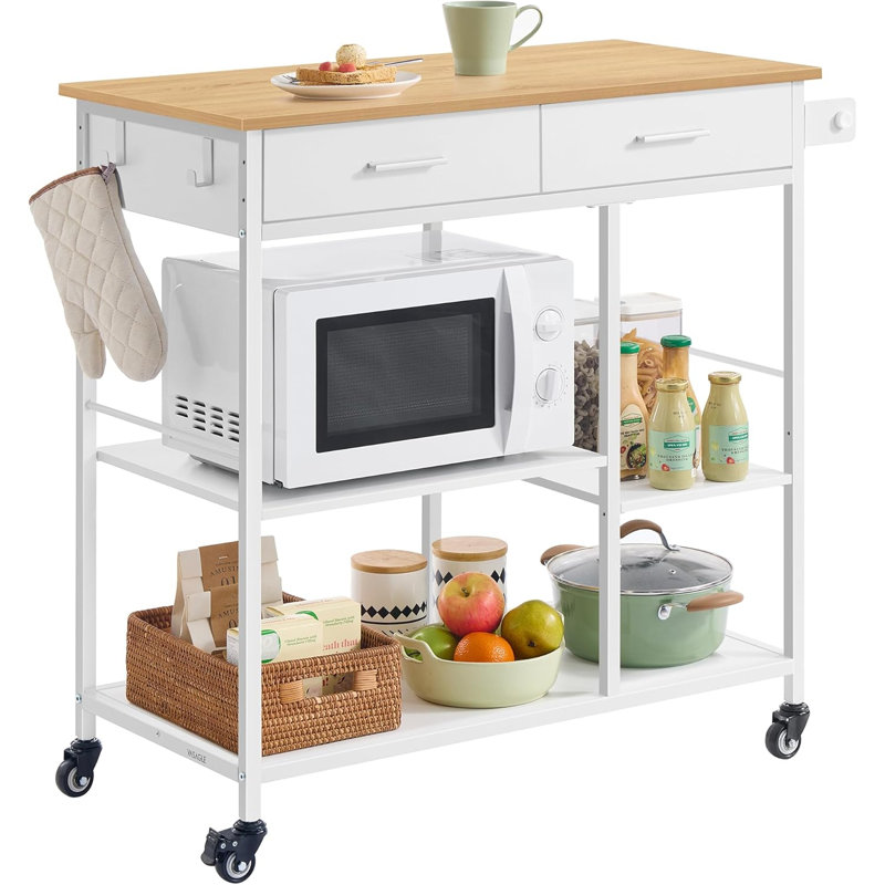 Kitchen roller island, mobile kitchen cart with wheeled storage