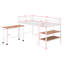 Lit mezzanine simple en métal avec bureau et tablettes Dulcinée-350298311