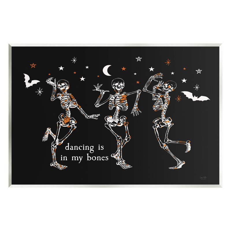 Axe-405-Wood Dancing In My Bones Skeletons On MDF par Lux + Me Designs, impression, H 13 po x l 19 po x P 0,5 po