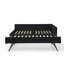 Lit de jour double avec canapé-lit capitonné capitonné, structure de canapé-lit avec dossier confortable et accoudoirs, velours, noir (79,5 po x 58 po x 25 po)-259271455