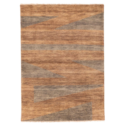 Tapis brun Peshawar Ziegler 4 pi 11 po x 6 pi 10 po
