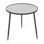 Table de bout à 3 pieds à plateau en verre