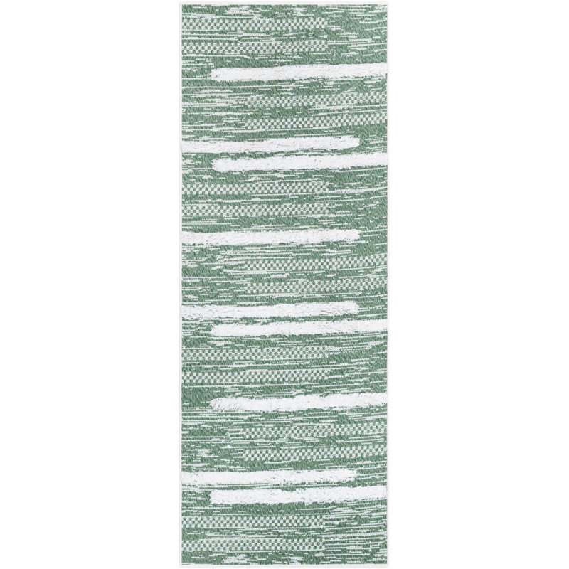 Cotton Abstract Indoor Rug, Runner 2'3" x 6'1"