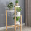 Cevon Solid Wood Plant Stand 4 Tier