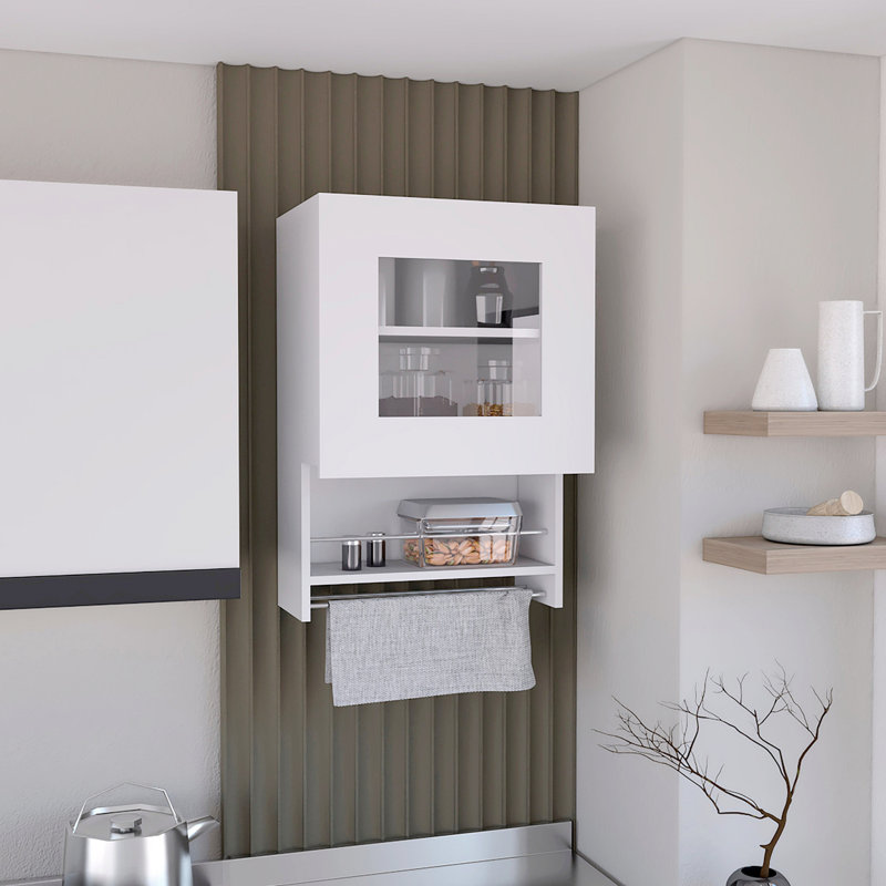 Armoire de cuisine murale H 29 po avec porte-serviettes