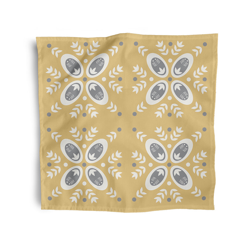 Cherrilynn Traditional Napkins, Yellow