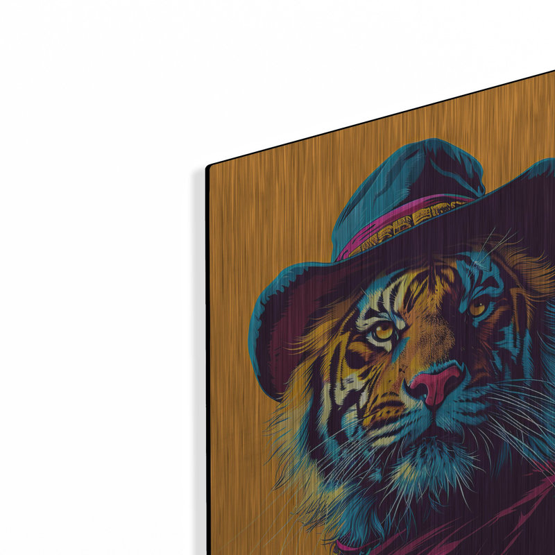 Art mural luxueux «Western Tiger» par Momart, H 24 po x l 16 po
