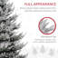 Arbre de Noël artificiel 9 pi 9 pi, arbre de Noël à charnière floqué avec pointes 1939, base en acier, ouverture automatique, vert-121053990-121053991