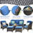 Gering Premium All-Weather Wicker 5 - Person Patio Conversation Set with Cushions-67013958