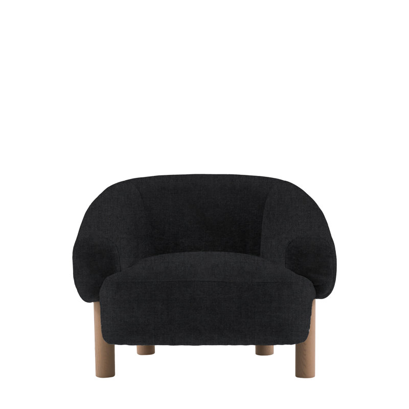 Upholstered Armchair, Black