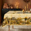 Nappe « Tournesol ensoleillé », décor rustique pour cuisine de ferme, motif floral vintage inspiré des étables à moutons et poules.-1264474606
