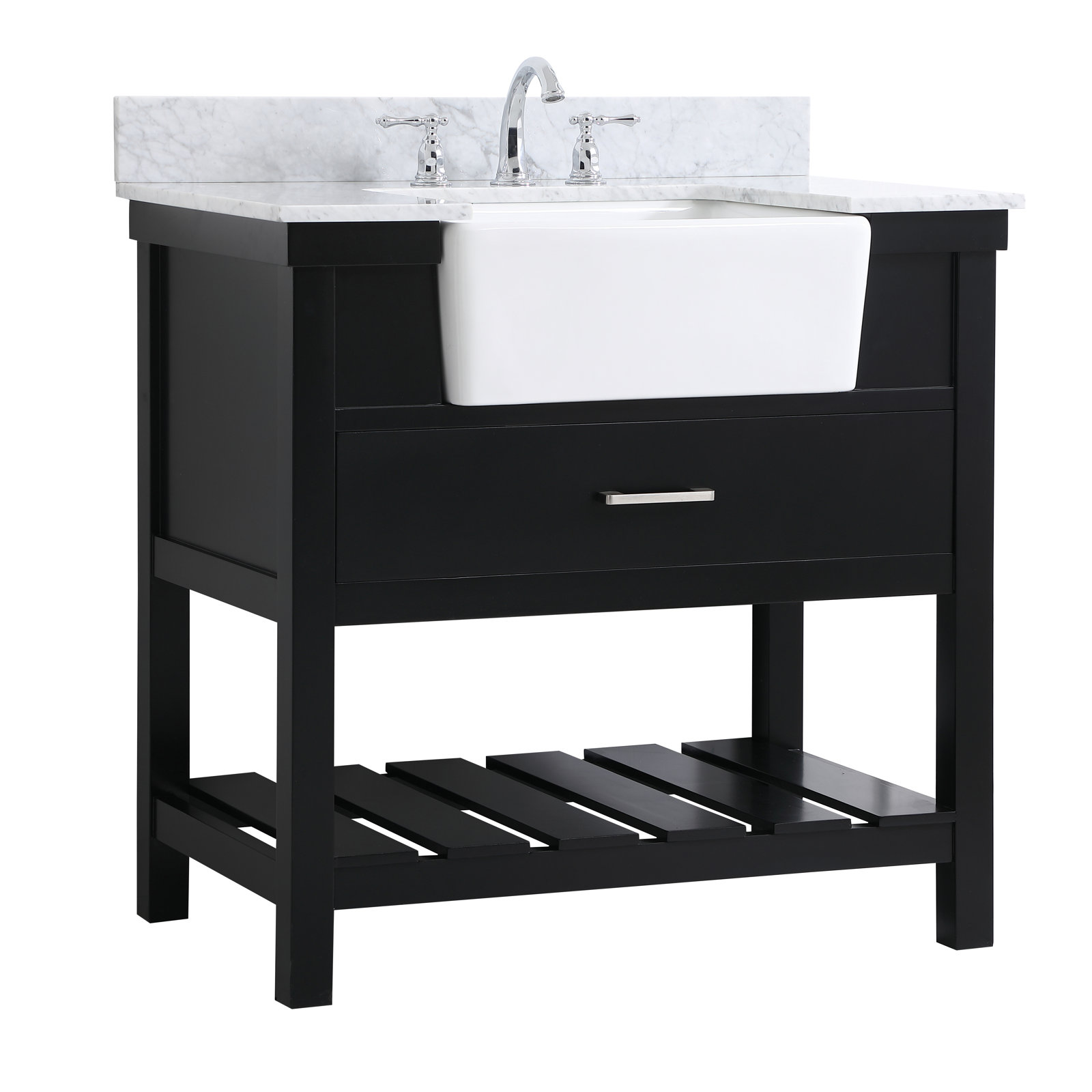 Pelaghia 36'' Single Bathroom Vanity, Black