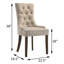 Ensemble de 2 chaises d'appoint en tissu beige et finition chêne vieilli Farren-817613677-817613674