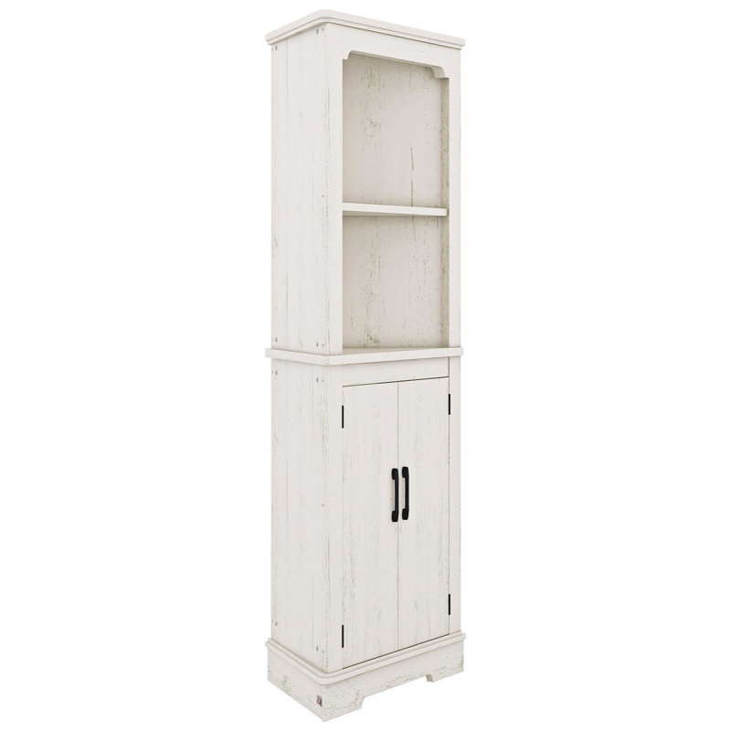 Grande armoire d'angle avec portes, Blanc / Blanc