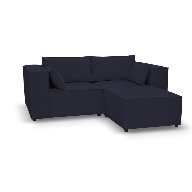 Natan 3 Seater Corner Sofa , Blue
