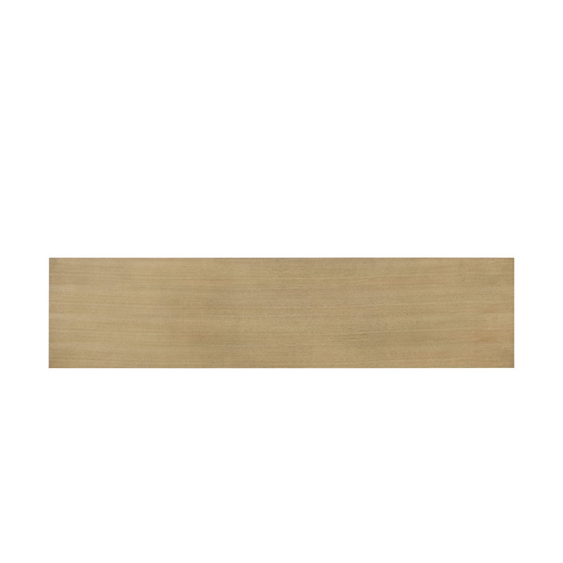 Blonde Oak and Metal 80'' Sideboard with Adjustable Shelf