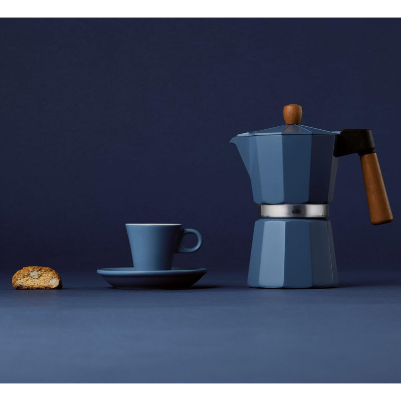 Legno Espresso Maker, Mint, 7.5 H, Blue