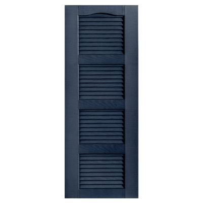 Cathedral Top Four-style Open Louver Shutters Pair