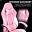 Fauteuils de jeu vidéo ergonomiques, chaises de jeu d'ordinateur avec support lombaire et repose-pieds de massage, appui-tête réglable pour ordinateur de style course pour adultes-161380805