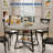 Round Dining Table for 4–6 with Storage Shelf, 42" or 47" Circle Kitchen Table, Rustic Farmhouse Style High-Top Dining Room Table-581229264-581229294