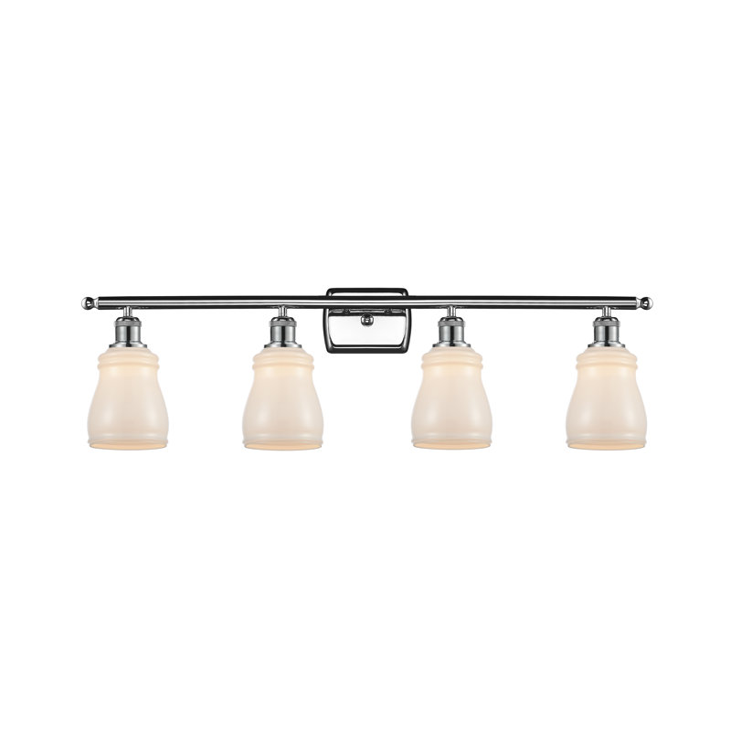 Éclairage pour salle de bain 3 lumières Mccarver, Blanc, Chrome poli, Ampoule non incluse