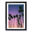 Palm Trees at Sunset in Abstract - Picture Frame Graphic Art Print-55737120-55737128
