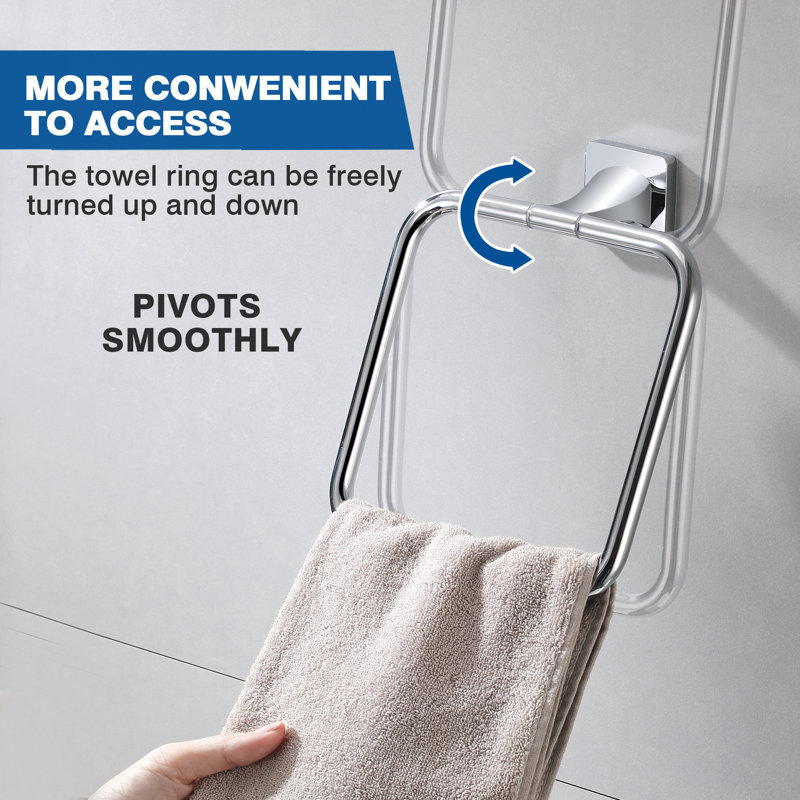 5 - Piece Bathroom Hardware Set Towel Holder Set, Polished Chrome