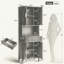 Grande armoire de salle de bain avec tiroir et 2 armoires-735929322