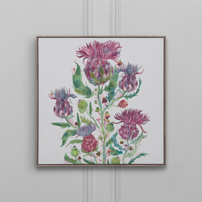 Fairytale Bristles Damson - Floater Frame Bold Art