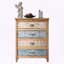 Commode vintage à 4 tiroirs en bois vieilli